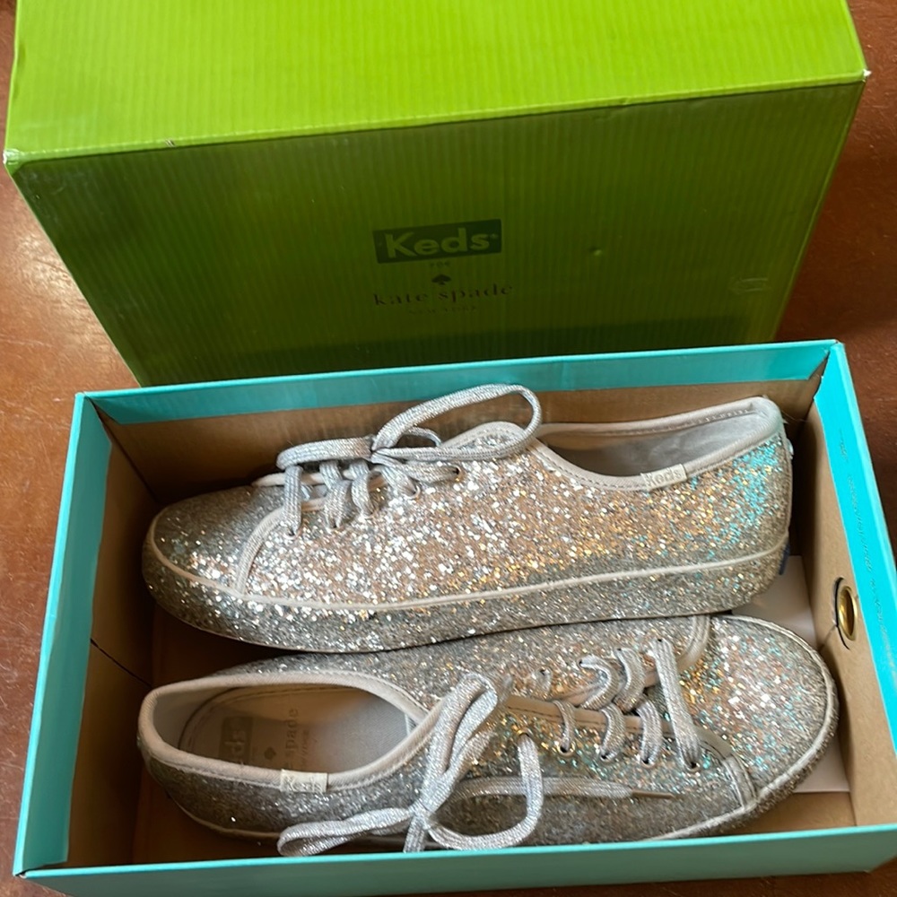 Kate Spade with Keds, sparkling shoes, size 8